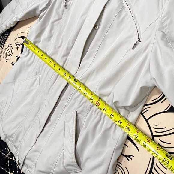 ZeroXposur Jacket Women's XL Beige Bomber Mesh Lined Hooded Workwear Streetwear - Picture 6 of 8